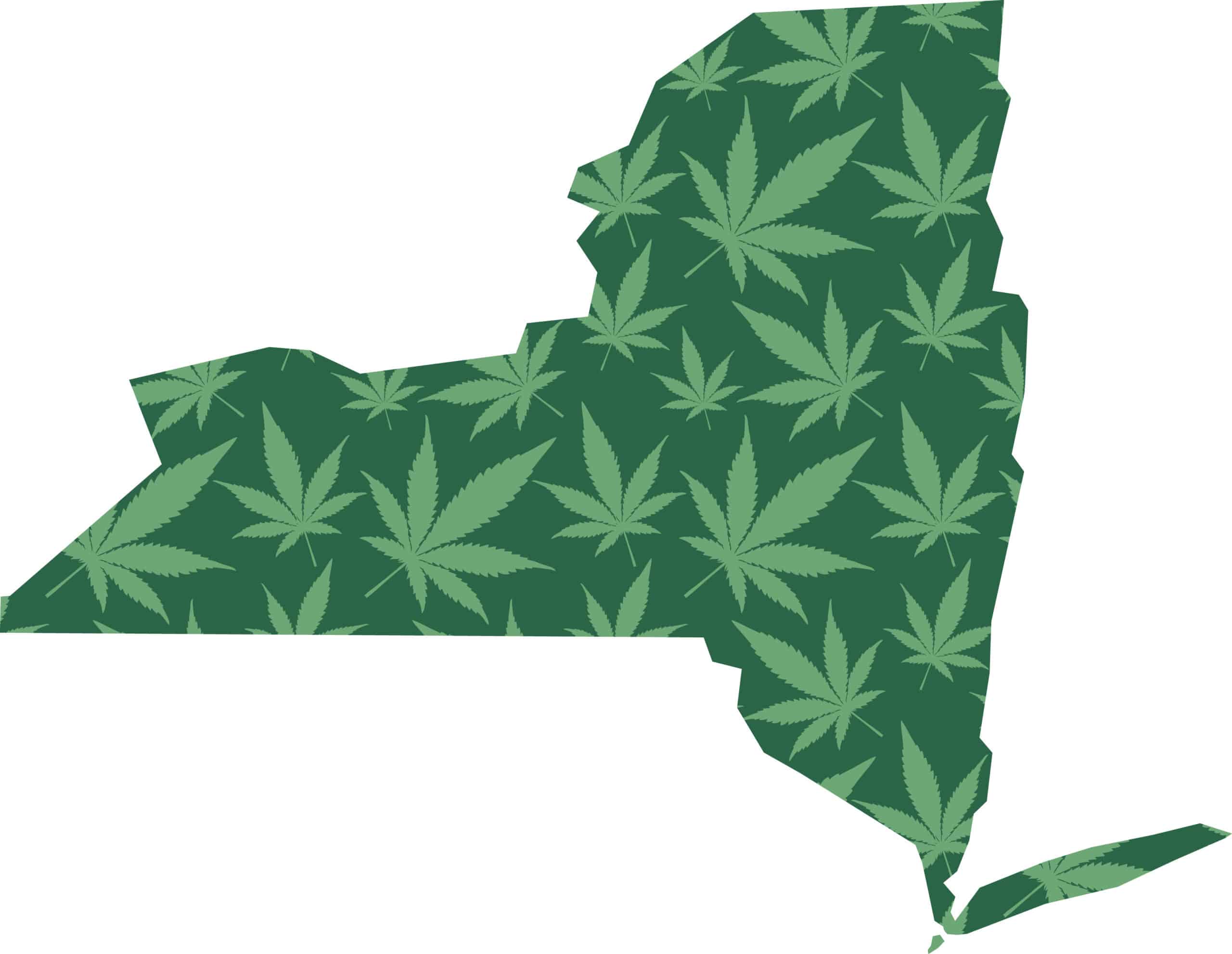 New York Marijuana Leaves Pattern